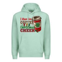 Seafoam i run on coffee and christmas cheer Premium Hoodie - RanaPortraitStore
