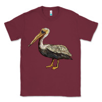 Burgundy louisiana state bird pelican Classic Tee - BarkalooDesign