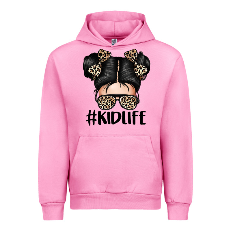 Kid Life Leopard Messy Bun Urban Hoodie by texasbilliewilder | Teevron