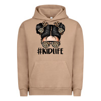 Pigment Burro kid life leopard messy bun Urban Hoodie - texasbilliewilder
