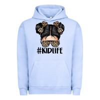 Pigment Grape Ice kid life leopard messy bun Urban Hoodie - texasbilliewilder