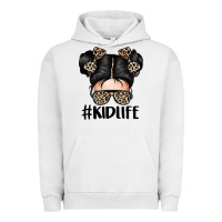 Pigment Lunar Rock kid life leopard messy bun Urban Hoodie - texasbilliewilder