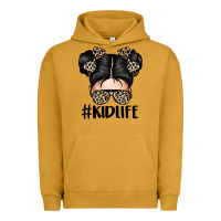Pigment Peanut Butter kid life leopard messy bun Urban Hoodie - texasbilliewilder