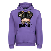 Tulip kid life leopard messy bun Urban Hoodie - texasbilliewilder