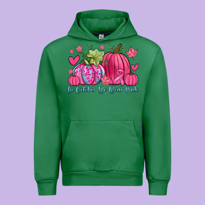 In October We Wear Pink Urban Hoodie Designed By Zillion Design Studio