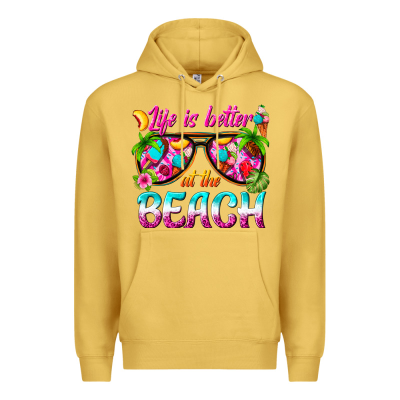 Life Is Better At The Beach Premium Hoodie by texasbilliewilder | Teevron