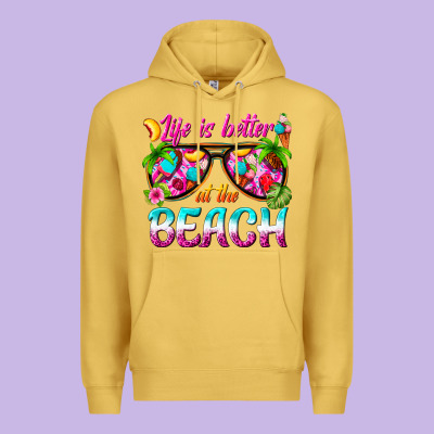 Life Is Better At The Beach Premium Hoodie Designed By Texasbilliewilder