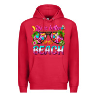 Cardinal life is better at the beach Premium Hoodie - texasbilliewilder