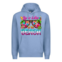 Colony Blue life is better at the beach Premium Hoodie - texasbilliewilder