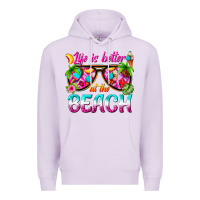 Lilac life is better at the beach Premium Hoodie - texasbilliewilder