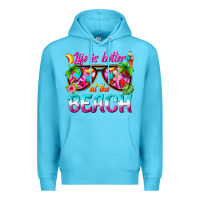 Ocean Blue life is better at the beach Premium Hoodie - texasbilliewilder