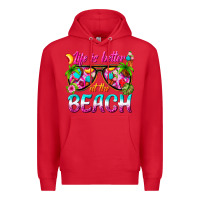 Red life is better at the beach Premium Hoodie - texasbilliewilder