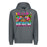 Rock life is better at the beach Premium Hoodie - texasbilliewilder