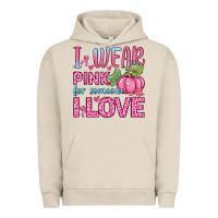 Pigment French Oak i wear pink for someone i love Urban Hoodie - Zillion Design Studio
