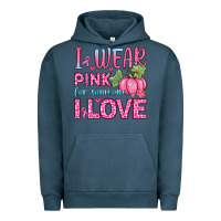 Pigment Midnight Navy i wear pink for someone i love Urban Hoodie - Zillion Design Studio