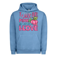 Pigment Pebble Blue i wear pink for someone i love Urban Hoodie - Zillion Design Studio