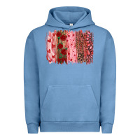 Pigment Pebble Blue valentine's day brushstrokes Urban Hoodie - RanaPortraitStore