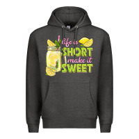 Charcoal Heather life is  make it sweet Premium Hoodie - texasbilliewilder