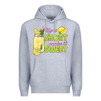 Heather Grey life is  make it sweet Premium Hoodie - texasbilliewilder