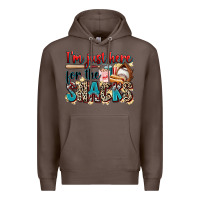 Coffee i'm just here for the snacks Premium Hoodie - Zillion Design Studio