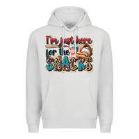 Dove Grey i'm just here for the snacks Premium Hoodie - Zillion Design Studio