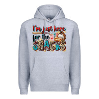 Heather Grey i'm just here for the snacks Premium Hoodie - Zillion Design Studio