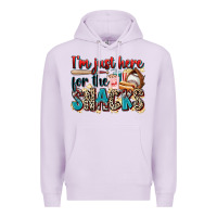 Lilac i'm just here for the snacks Premium Hoodie - Zillion Design Studio