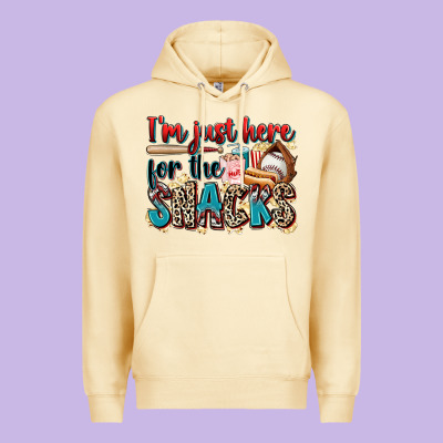 I'm Just Here For The Snacks Premium Hoodie Designed By Zillion Design Studio