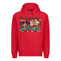 Red i'm just here for the snacks Premium Hoodie - Zillion Design Studio