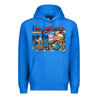 True Royal i'm just here for the snacks Premium Hoodie - Zillion Design Studio