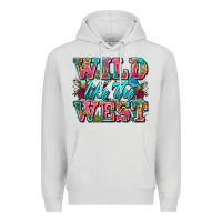 Dove Grey wild like the west Premium Hoodie - Zillion Design Studio