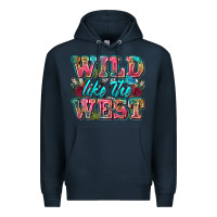Navy wild like the west Premium Hoodie - Zillion Design Studio