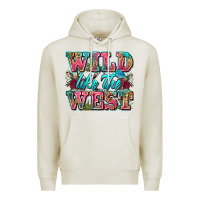 Oatmeal Heather wild like the west Premium Hoodie - Zillion Design Studio