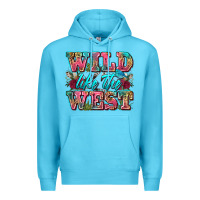 Ocean Blue wild like the west Premium Hoodie - Zillion Design Studio