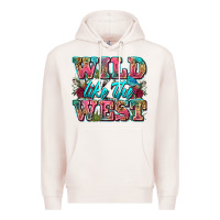 Pale Pink wild like the west Premium Hoodie - Zillion Design Studio