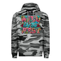 Slate Camo wild like the west Premium Hoodie - Zillion Design Studio