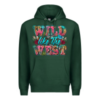 Sports Green wild like the west Premium Hoodie - Zillion Design Studio