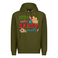 Army Green little miss sassy pants Premium Hoodie - texasbilliewilder