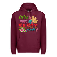 Burgundy little miss sassy pants Premium Hoodie - texasbilliewilder