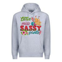 Heather Grey little miss sassy pants Premium Hoodie - texasbilliewilder