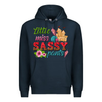 Navy little miss sassy pants Premium Hoodie - texasbilliewilder