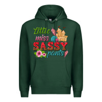 Sports Green little miss sassy pants Premium Hoodie - texasbilliewilder