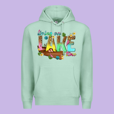 Living On Lake Time Premium Hoodie Designed By Texasbilliewilder