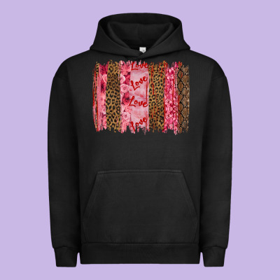 Valentine's Day Love Brushstrokes Urban Hoodie Designed By Ranaportraitstore