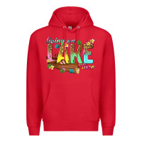 Red living on lake time Premium Hoodie - texasbilliewilder