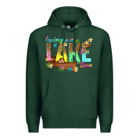Sports Green living on lake time Premium Hoodie - texasbilliewilder