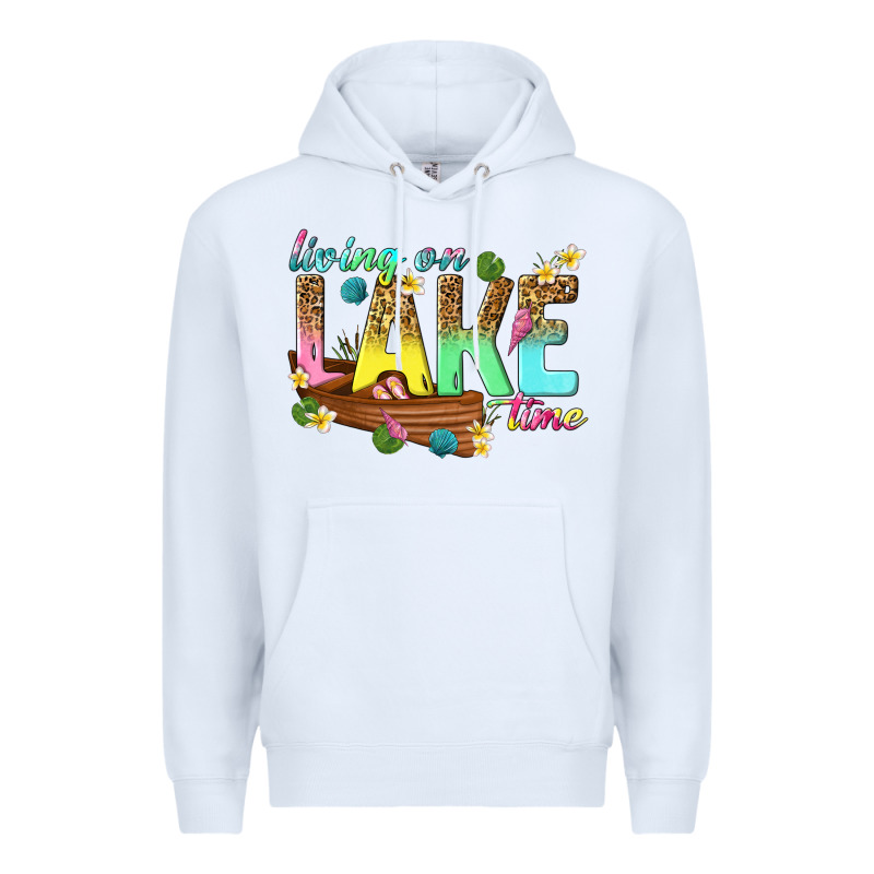 Living On Lake Time Premium Hoodie by texasbilliewilder | Teevron