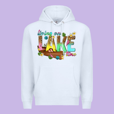 Living On Lake Time Premium Hoodie Designed By Texasbilliewilder
