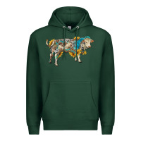 Sports Green charolais bull with sunflowers and gemstone western patterns Premium Hoodie - RanaPortraitStore