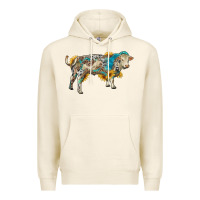 Tofu charolais bull with sunflowers and gemstone western patterns Premium Hoodie - RanaPortraitStore